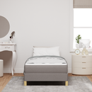 vidaXL Boxrugós ágy matracmal Tópszínű 100 x 200 cm szövet
