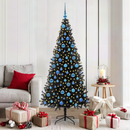 vidaXL Karácsonyfa 300 LED-del állvánnyal Fekete 180 cm PVC