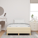 vidaXL Boxrugós ágy matracmal Krém 120 x 190 cm szövet