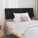 vidaXL Kárpitozott fejtámla Fekete 100 cm Tömör fenyőfa