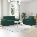 vidaXL Kanapé Szett 2 pcs Sötétzöld 182 x 80 x 82 cm szövet