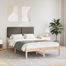 vidaXL Ágykeret Kárpitozott Fejtámlával Tópszínű 120 x 200 cm