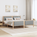 vidaXL Ágykeret Barna és világosszürke 180 x 200 cm Tömör fenyőfa