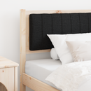 vidaXL Kárpitozott fejtámla fejtámlával Barna 90 cm Tömör fenyőfa