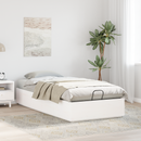 vidaXL Ottomán Ágykeret tárolóval Fehér 80 x 200 cm Tömör fenyő
