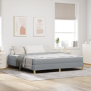 vidaXL Boxrugós ágy matracmal Világosszürke 180 x 200 cm szövet