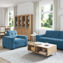 vidaXL Kanapé Szett 3 pcs Kék 221 x 80 x 80 cm Bársony