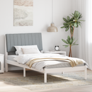 vidaXL Ágykeret fejtámlával Fehér 100 x 200 cm Tömör fenyőfa