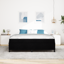 vidaXL Boxrugós ágy Fekete 180 x 200 cm szövet