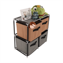 Komód szövet fiókokkal, fekete/barna/szürke, CAMILO TYP 1