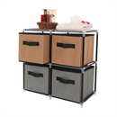 Komód szövet fiókokkal, fekete/barna/szürke, CAMILO TYP 1