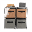 Komód szövet fiókokkal, fekete/barna/szürke, CAMILO TYP 1