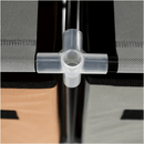 Komód szövet fiókokkal, fekete/barna/szürke, CAMILO TYP 1