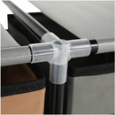 Komód szövet fiókokkal, fekete/barna/szürke, CAMILO TYP 1