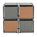 Komód szövet fiókokkal, fekete/barna/szürke, CAMILO TYP 1