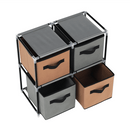 Komód szövet fiókokkal, fekete/barna/szürke, CAMILO TYP 1