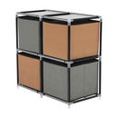 Komód szövet fiókokkal, fekete/barna/szürke, CAMILO TYP 1