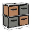 Komód szövet fiókokkal, fekete/barna/szürke, CAMILO TYP 1