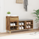 vidaXL Cipőszekrény fiókkal tárolóval Öreg fa 102 x 36 x 60 cm Faanyag