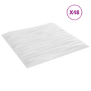 vidaXL Fali panelek 48 pcs Fehér kő 50 x 50 cm XPS Hab