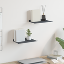vidaXL Lebegő polc 2 pcs Antracit 30 x 18 x 2,5 cm Acél