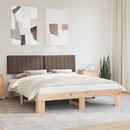 vidaXL Ágykeret Kárpitozott Fejtámlával Tópszínű 180 x 200 cm