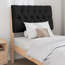 vidaXL Kárpitozott fejtámla Fekete 75 cm Tömör fenyőfa
