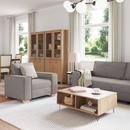 vidaXL Kanapé 3 pcs Tópszínű 220 x 80 x 84 cm Lábbal kevert anyag