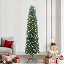 vidaXL Mű karácsonyfa 300 LED-del Zöld 240 cm PVC, acél és műanyag