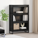 vidaXL Könyvespolc Fekete tölgy 80 x 30 x 121 cm Faanyag