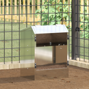vidaXL Nyúl Etető Ezüst 64.5 x 25.5 x 45.5 cm Horganyzott acél