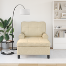vidaXL PÁRÁS FOTEL párnával Krém 91 x 157 x 91 cm szövet
