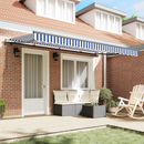 vidaXL Behúzható napellenző Kék 400 x 200 cm szövet