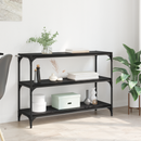 vidaXL Könyvespolc Musta tammi 100 x 33 x 70,5 cm Műszaki fa és vas