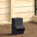 vidaXL Csirke etető Fekete 20 x 25 x 35 cm Hidegen Hengerelt Acél