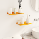 vidaXL Lebegő polc 2 pcs Mustár sárga 30 x 18 x 2,5 cm Acél