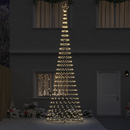 vidaXL LED Karácsonyi Fenyő 555 LED-del Meleg fehér 500 cm Fém