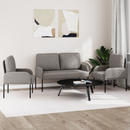 vidaXL Ülőgarnitúrák párnával 3 pcs Tópszínű 115 x 56 x 80 cm Furnér