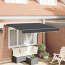 vidaXL Behúzható napellenző Antracit 300 x 200 cm szövet