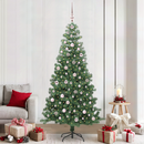vidaXL Karácsonyfa 300 LED-del állvánnyal Zöld 240 cm PVC