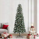 vidaXL Mű karácsonyfa 300 LED-del Zöld 240 cm PVC és Műanyag és Acél