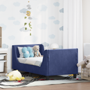 vidaXL Gyerekágy keret fejtámlával Rendőrségi kék 70 x 140 cm Bársony
