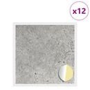 vidaXL Öntapadó csavar borító 12 pcs Beton Szürke Ø 20 x 0,5 mm