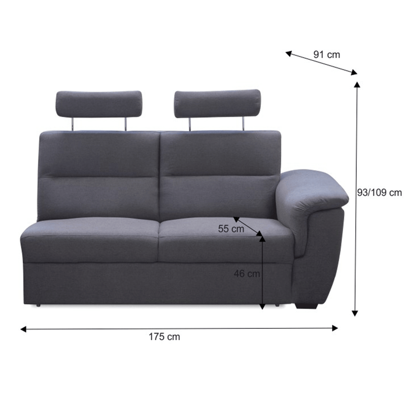 Rész támasztékokkal, szürke szövet, csak rendelésre, jobbos, BORN 3 1B ZZ
