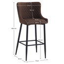 Bárszék, barna/fekete, CEZARIA