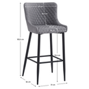 Bárszék, szürke/fekete, CEZARIA