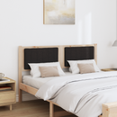 vidaXL Kárpitozott fejtámla fejtámlával Barna 135 cm Tömör fenyőfa