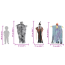 vidaXL Halloween Függő Szellem 3 pcs Sokszínű 61 x 97 cm Poliészter