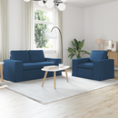 vidaXL Kanapé Szett 2 pcs Kék 162 x 80 x 82 cm szövet