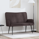 vidaXL Kétüléses Kanapé Sötét Barna 115 x 61 x 87 cm Szövet